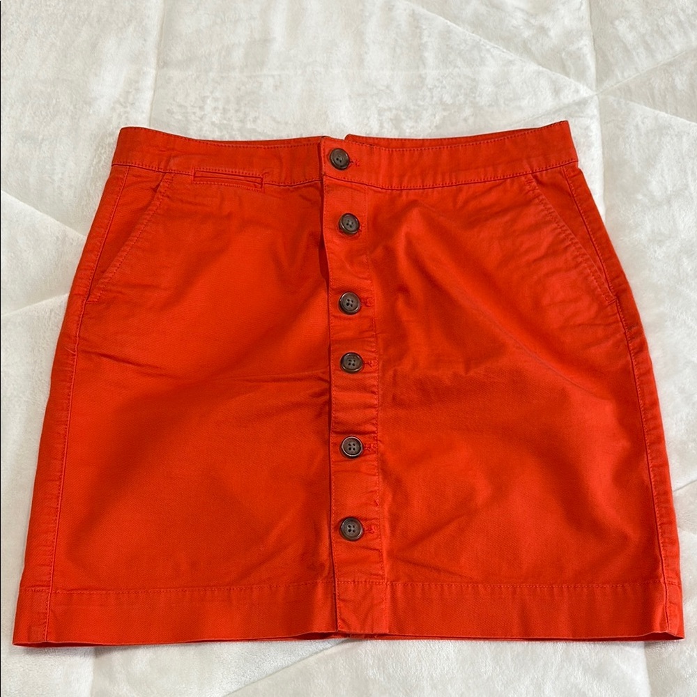 Gap Women's Button-Front Orange Skirt
